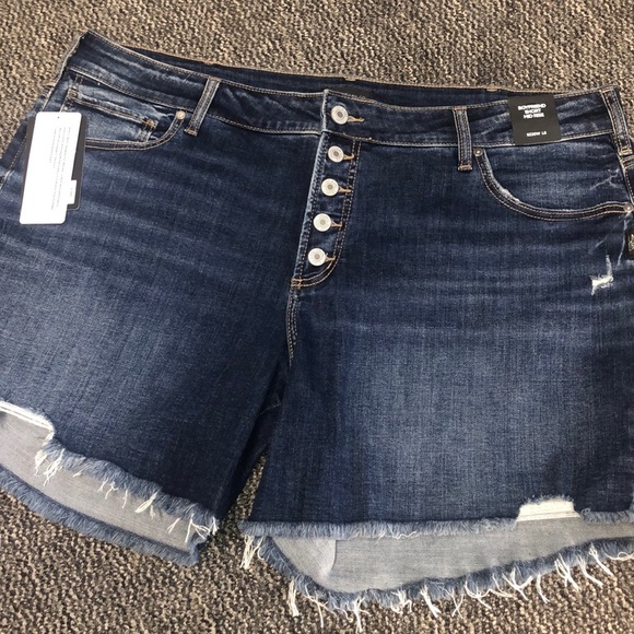 Silver Jeans Pants - SILVER Brand Boyfriend High Waisted Jean Shorts Distressed Size 20W | NWT